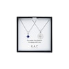 Thumbnail Image 1 of Blue Lab-Created Sapphire Compass Necklace Boxed Set Sterling Silver