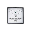 Thumbnail Image 1 of Lab-Created Emerald & White Lab-Created Sapphire Heart & Clover Necklace Boxed Set Sterling Silver