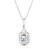Le Vian Creme Brulee Blue Sapphire Necklace 1/4 ct tw Diamonds 14K Vanilla Gold 19"