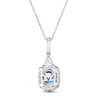 Thumbnail Image 3 of Le Vian Creme Brulee Blue Sapphire Necklace 1/4 ct tw Diamonds 14K Vanilla Gold 19&quot;