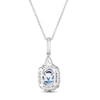 Thumbnail Image 2 of Le Vian Creme Brulee Blue Sapphire Necklace 1/4 ct tw Diamonds 14K Vanilla Gold 19"