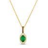 Thumbnail Image 0 of Le Vian Emerald Necklace 1/3 ct tw Diamonds 14K Honey Gold 19"