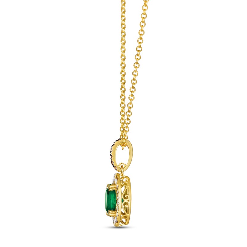 Le Vian Emerald Necklace 1/3 ct tw Diamonds 14K Honey Gold 19"