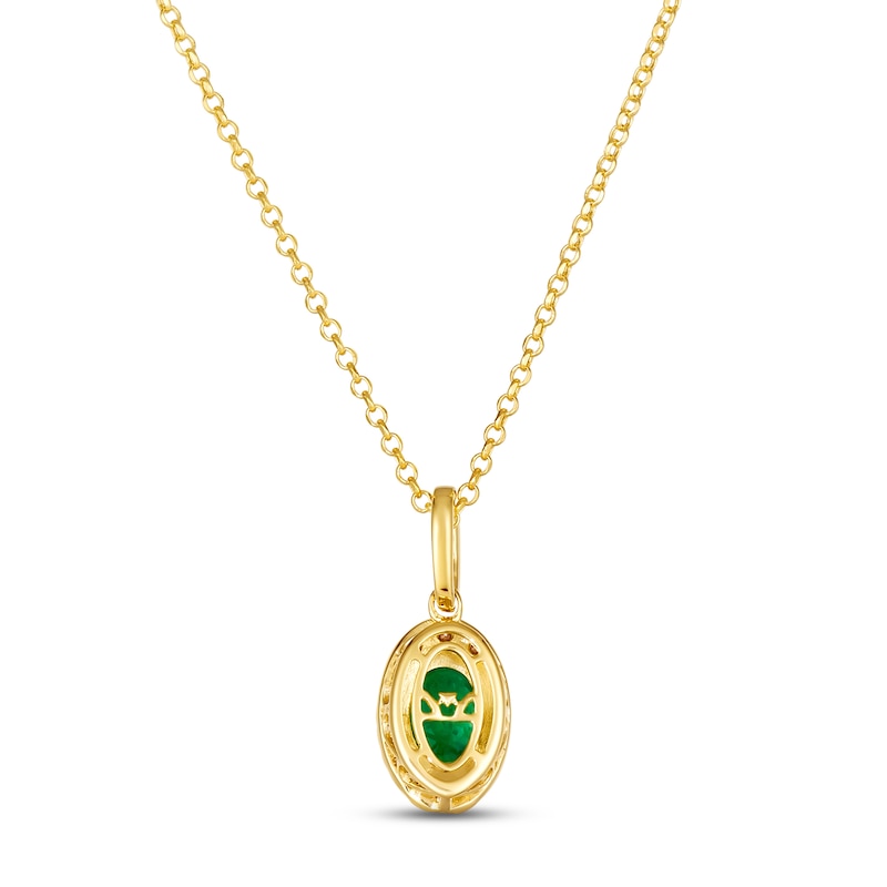 Le Vian Emerald Necklace 1/3 ct tw Diamonds 14K Honey Gold 19"