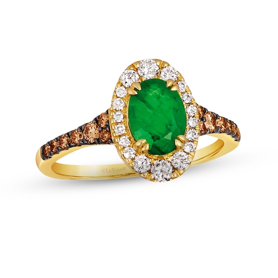 Le Vian Emerald Ring 1/2 ct tw Diamonds 14K Honey Gold | Kay