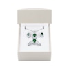 Thumbnail Image 1 of Lab-Created Emerald & White Lab-Created Sapphire Gift Set Sterling Silver - Size 7