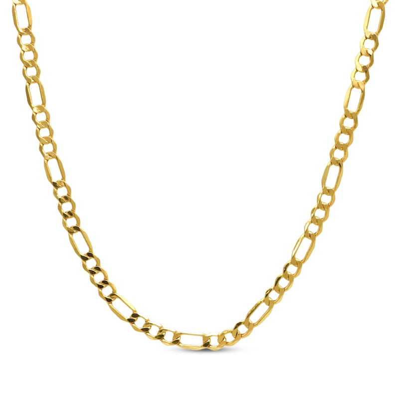 Main Image 2 of Semi-Solid Figaro Chain Necklace & Bracelet Set 10K Yellow Gold