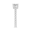 Thumbnail Image 1 of White Lab-Created Sapphire Round Beaded Ring Sterling Silver