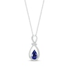 Thumbnail Image 1 of Blue & White Lab-Created Sapphire Swirl Necklace Sterling Silver 18&quot;