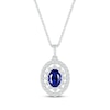 Thumbnail Image 1 of Blue & White Lab-Created Sapphire Necklace Sterling Silver 18&quot;