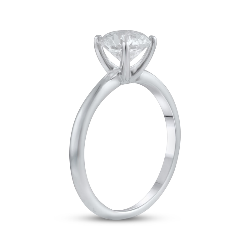Main Image 2 of Lab-Grown Diamonds Solitaire Ring 1-1/4 ct tw Round-cut 14K White Gold (F/SI2)