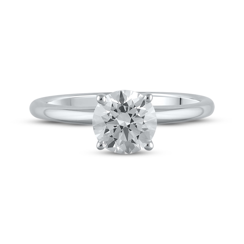 Main Image 3 of Lab-Grown Diamonds Solitaire Ring 1-1/4 ct tw Round-cut 14K White Gold (F/SI2)