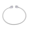Thumbnail Image 3 of Blue & White Lab-Created Sapphire Rope Cuff Bangle Bracelet Sterling Silver