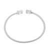 Thumbnail Image 3 of White Lab-Created Sapphire Rope Cuff Bangle Bracelet Sterling Silver