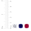 Thumbnail Image 3 of Lab-Created Ruby, Blue Lab-Created Sapphire & White Lab-Created Sapphire Stud Earrings Set Sterling Silver