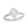 Thumbnail Image 3 of Oval-Cut White Lab-Created Sapphire Scalloped Frame Gift Set Sterling Silver