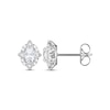 Thumbnail Image 4 of Oval-Cut White Lab-Created Sapphire Scalloped Frame Gift Set Sterling Silver