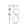 Thumbnail Image 1 of White Lab-Created Sapphire Earrings Gift Set Sterling Silver