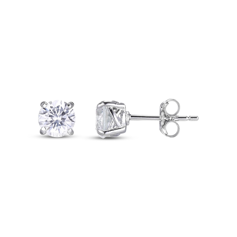 Main Image 2 of White Lab-Created Sapphire Earrings Gift Set Sterling Silver