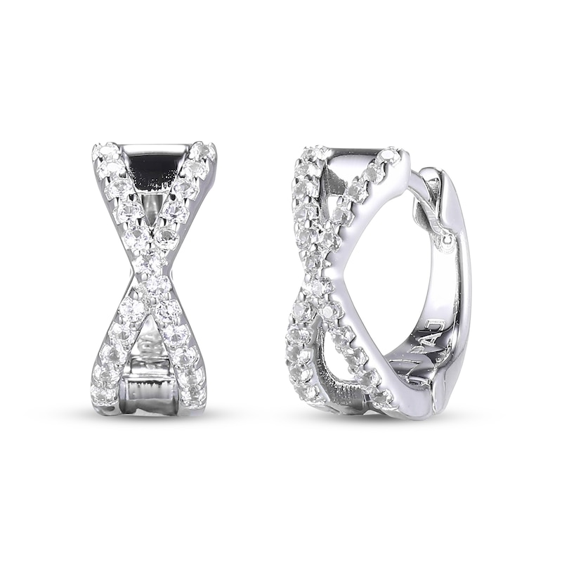 Main Image 4 of White Lab-Created Sapphire Earrings Gift Set Sterling Silver