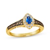 Le Vian Oval-Cut Blue Sapphire Ring 1/3 ct tw Diamonds 14K Honey Gold