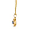 Thumbnail Image 2 of Le Vian Oval-Cut Blue Sapphire Necklace 1/8 ct tw Diamonds 14K Honey Gold 19&quot;