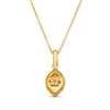 Thumbnail Image 3 of Le Vian Oval-Cut Blue Sapphire Necklace 1/8 ct tw Diamonds 14K Honey Gold 19&quot;
