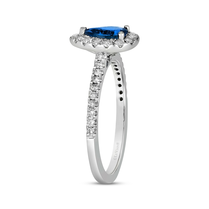 Main Image 2 of Le Vian Pear-Cut Sapphire Ring 3/8 ct tw Diamonds 14K Vanilla Gold