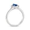 Thumbnail Image 3 of Le Vian Pear-Cut Sapphire Ring 3/8 ct tw Diamonds 14K Vanilla Gold