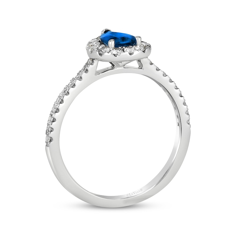 Main Image 3 of Le Vian Pear-Cut Sapphire Ring 3/8 ct tw Diamonds 14K Vanilla Gold