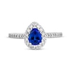 Thumbnail Image 4 of Le Vian Pear-Cut Sapphire Ring 3/8 ct tw Diamonds 14K Vanilla Gold