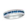 Thumbnail Image 0 of Le Vian Round-Cut Blueberry Sapphire Ring 1/3 ct tw Diamonds 14K Vanilla Gold