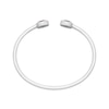 Thumbnail Image 3 of Oval-Cut Lab-Created Ruby & Round-Cut White Lab-Created Sapphire Cuff Bangle Bracelet Sterling Silver