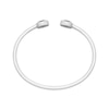 Thumbnail Image 3 of Oval-Cut Blue Lab-Created Sapphire & Round-Cut White Lab-Created Sapphire Cuff Bangle Bracelet Sterling Silver