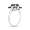 Thumbnail Image 2 of Multi-Shape Blue Lab-Created Sapphire Cocktail Ring Sterling Silver