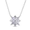 Thumbnail Image 1 of Marquise & Round-Cut White Lab-Created Sapphire Necklace Sterling Silver 18”