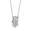 Thumbnail Image 2 of Marquise & Round-Cut White Lab-Created Sapphire Necklace Sterling Silver 18”