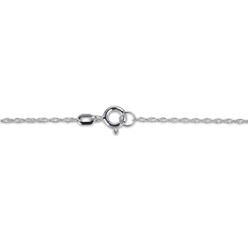 Main Image 4 of Marquise & Round-Cut White Lab-Created Sapphire Necklace Sterling Silver 18”
