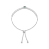 Thumbnail Image 2 of Round-Cut Lab-Created Emerald & White Lab-Created Sapphire Bolo Bracelet 9.5&quot;