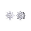 Thumbnail Image 1 of Marquise & Round-Cut White Lab-Created Sapphire Stud Earrings Sterling Silver