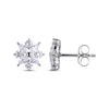 Thumbnail Image 3 of Marquise & Round-Cut White Lab-Created Sapphire Stud Earrings Sterling Silver