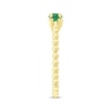 Thumbnail Image 2 of Round-Cut Lab-Created Emerald Three-Stone Beaded Ring 10K Yellow Gold
