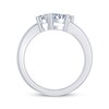 Thumbnail Image 3 of Multi-Shape White Lab-Created Sapphire Scatter Ring Sterling Silver