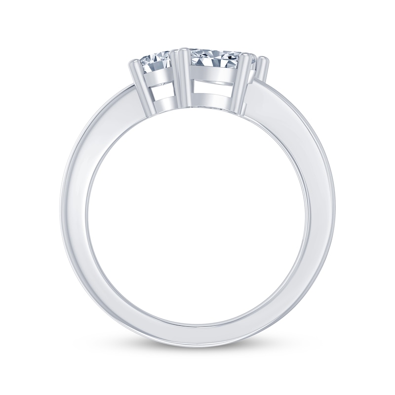 Main Image 3 of Multi-Shape White Lab-Created Sapphire Scatter Ring Sterling Silver