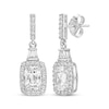 Thumbnail Image 1 of Multi-Shape White Lab-Created Sapphire Drop Earrings Sterling Silver