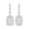 Thumbnail Image 2 of Multi-Shape White Lab-Created Sapphire Drop Earrings Sterling Silver