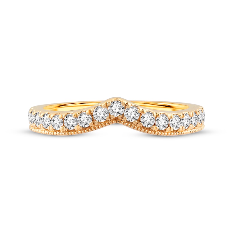 Main Image 3 of Diamond Chevron Anniversary Band 3/8 ct tw 14K Yellow Gold