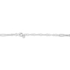 Thumbnail Image 4 of Heart-Shaped Lab-Created Ruby & White Lab-Created Sapphire Lock Necklace Sterling Silver 19&quot;