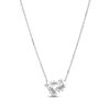 Thumbnail Image 3 of Baguette & Round-Cut White Lab-Created Sapphire Cluster Necklace Sterling Silver 18&quot;