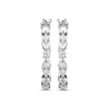 Thumbnail Image 2 of Marquise & Round-Cut White Lab-Created Sapphire Inside-Out Hoop Earrings Sterling Silver
